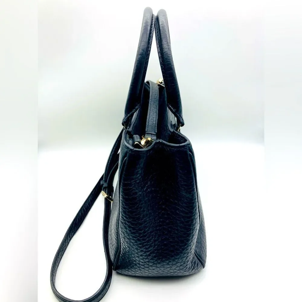 Kate Spade New York Leighton Pebble Leather Satchel Handbag Shoulder Bag